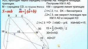 ОГЭ Задание 24 Площадь трапеции