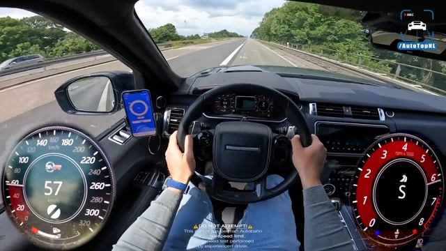 RANGE ROVER Sport SVR максимальная скорость POV