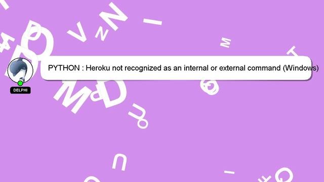 PYTHON : Heroku not recognized as an internal or external command (Windows) смотреть онлайн
