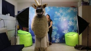 Ростовая кукла Олень катать детей на празднике часть I / Ростовые куклы Анастасия / iclowns