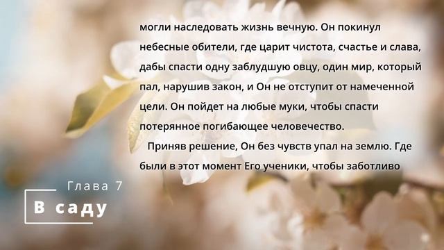 Библия по простому - гл.7 "В саду", Книга: Дух Пророчества, т.3 - Е. Уайт. смотреть онлайн