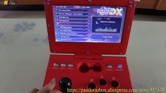 Pandora Box DX 3000 in 1 clamshell mini arcade Retro Portable game Console Arcade Joystick Button 3 смотреть онлайн