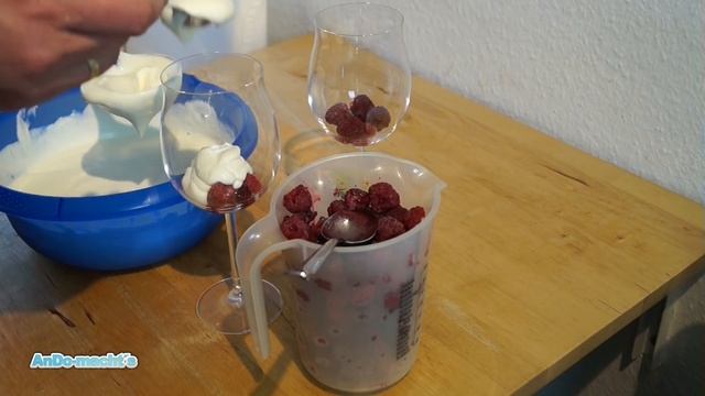 Himbeer Mascarponecreme Dessert In Schichten