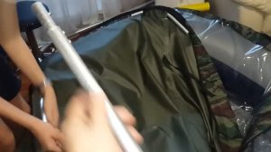 Ходовой тент трансформер на лодку ПВХ, от компании "На волне"  Распаковка и сборка