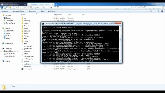 How to Install Laravel | XAMPP | Composer |Create Blog and Admin Panel with Laravel смотреть онлайн