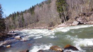 Порог Черная речка, река Лемеза, май 2022