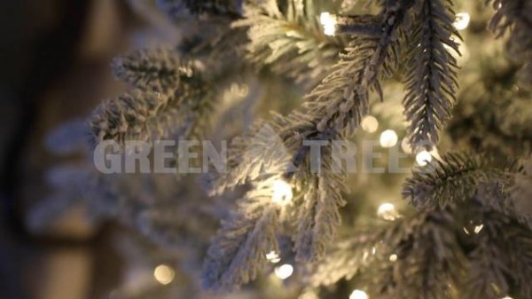 Ель искусственная заснеженная световая "Россо" Премиум от GreenTrees