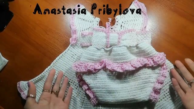 Летний вязанный комплект на малышку. смотреть онлайн