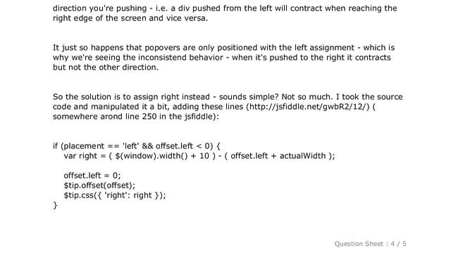 jQuery : bootstrap tooltip\popover - solving inconsistent placement to the left смотреть онлайн