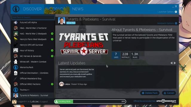 (outdated) Installation Tutorial - Tyrants and Plebeians Survival Server Mod Pack - Minecraft 1.7.1 смотреть онлайн