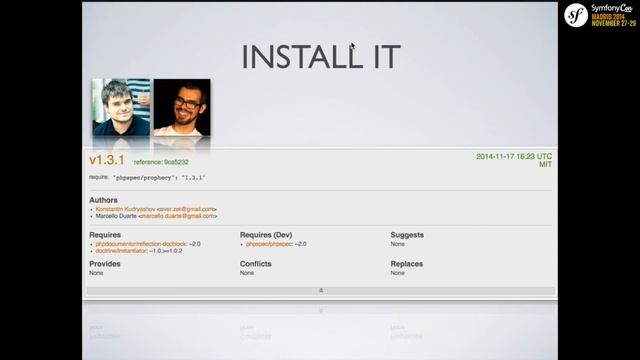 SymfonyCon Madrid 2014 - Sarah Khalil - PHP object mocking framework world смотреть онлайн