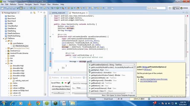 android tutorial for beginners 53 how to save data into file in android 1 смотреть онлайн