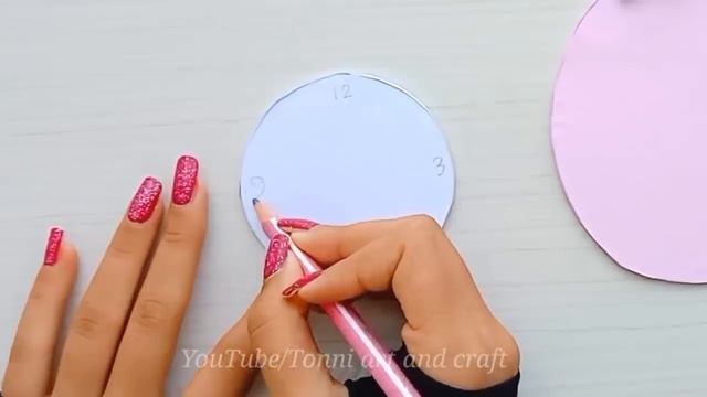 how to make paper table clock / School project / DIY table clock / origami craft / paper craft смотреть онлайн