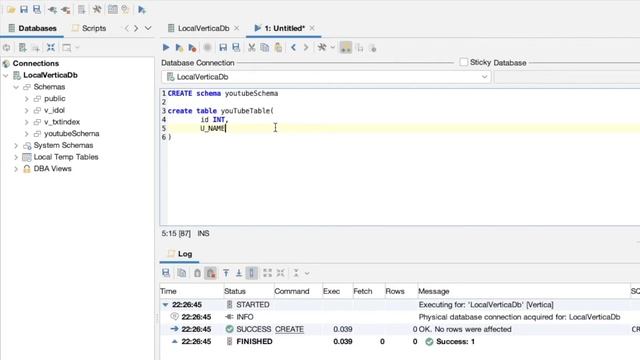 Vertica SQL Database Basics. Creating Vertica Database Schema and Table смотреть онлайн