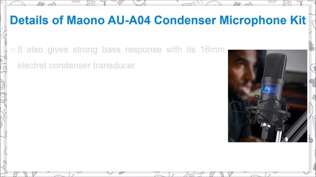 Maono AU-A04 Condenser Microphone Kit Ideal for Home Recordings, Podcasts and Voiceovers смотреть онлайн