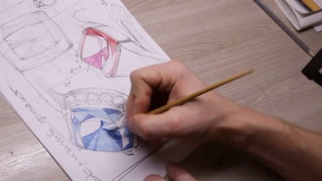 кольца с сапфирами. скетчи. шеф ювелирной кухни.рисуем кольца смотреть онлайн