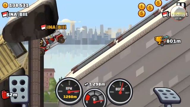 ?RACING TRUCK in Intense City 2160m Adventure Hill Climb Racing2 смотреть онлайн
