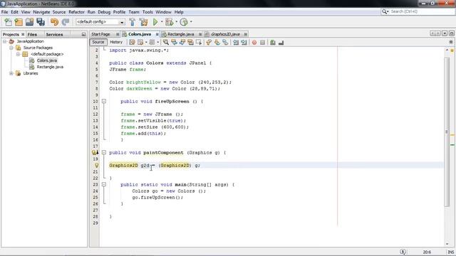Java Tutorial for Beginners - 45 - GUI - Graphics, Colors, and the Draw method смотреть онлайн