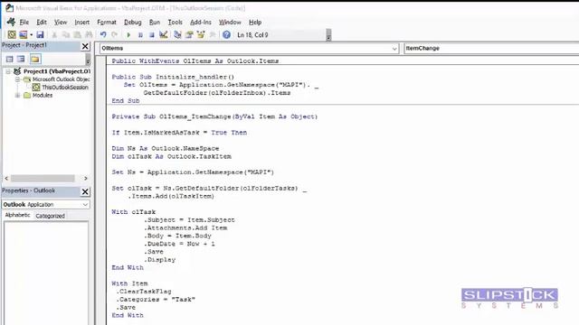 Create task from flagged message (Outlook macro) смотреть онлайн