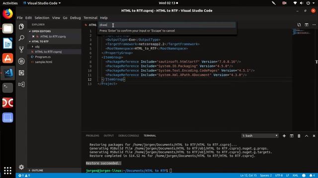 How to use HTML to RTF .Net in Linux смотреть онлайн