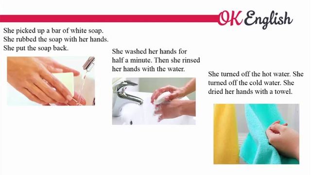 Washing her hands - текст английский для начинающих смотреть онлайн