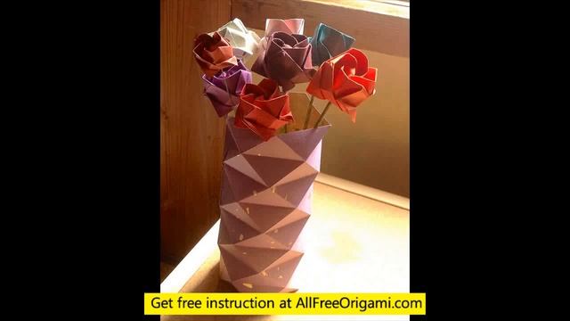 how to make a origami vase смотреть онлайн