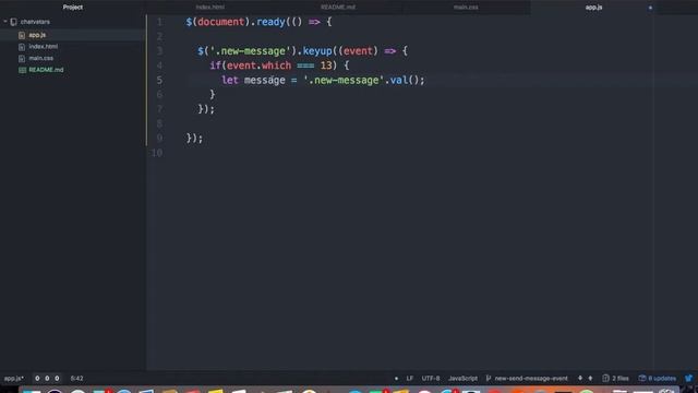 Build a Chat App with socket.io and jQuery, Part 4 смотреть онлайн