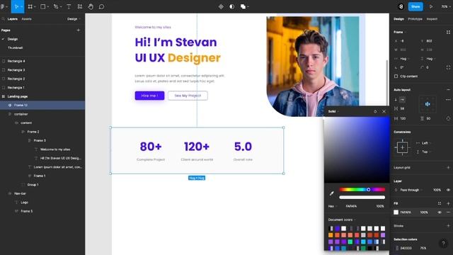 Create simple UI UX Portfolio with FIGMA - PART 2 (With Auto Layout) смотреть онлайн