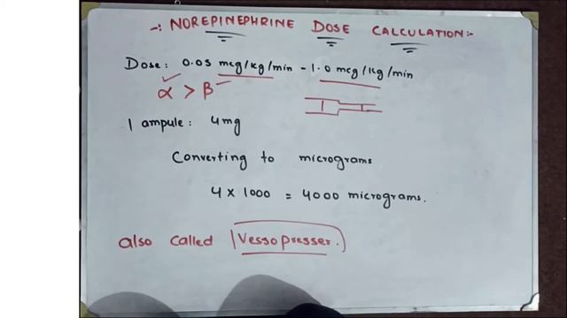 Noradrenaline Calculation Mcg/kg/min - Noradrenaline Dose Calculation, Easy  Formula