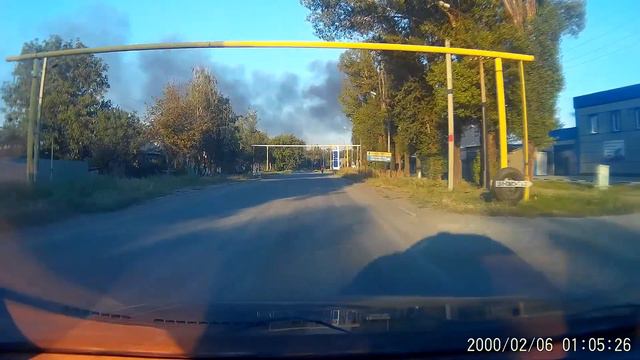 Авдеевка, переезд, что то горит в Ясиноватой