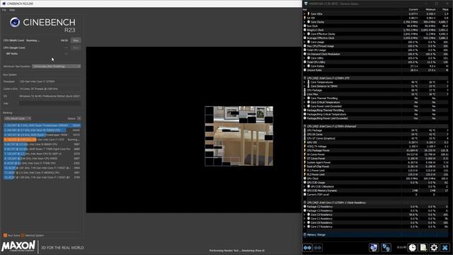 Test throttling 10mins | Intel Core i7-12700h | Cinebench R23 смотреть онлайн