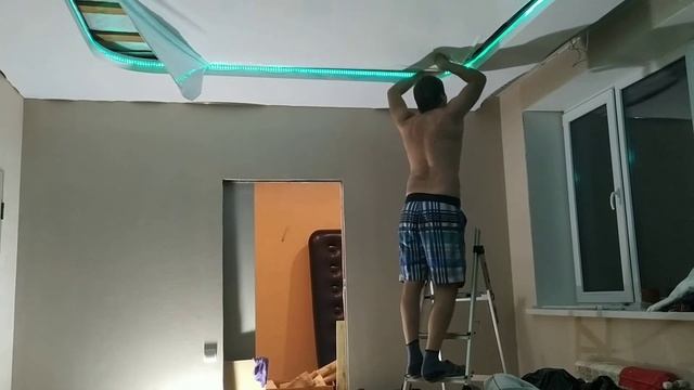 Натяжные потолки двухуровневые с пдсветкой смотреть онлайн