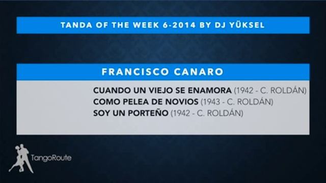 Tanda of the week 6-2014: Francisco Canaro (milonga) смотреть онлайн