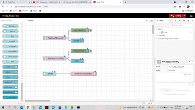 SIMPLE IOT APPLICATION FOR MONITORING SENSOR READING WITH NODE-RED DASHBOARD смотреть онлайн