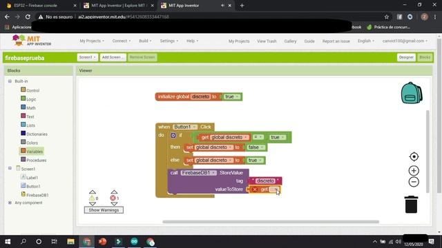 ESP32 FIREBASE 4 (APP INVENTOR) смотреть онлайн