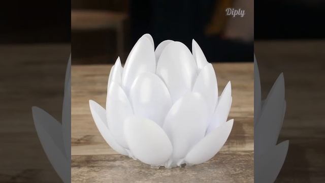 Подсвечники из пластиковых ложек смотреть онлайн