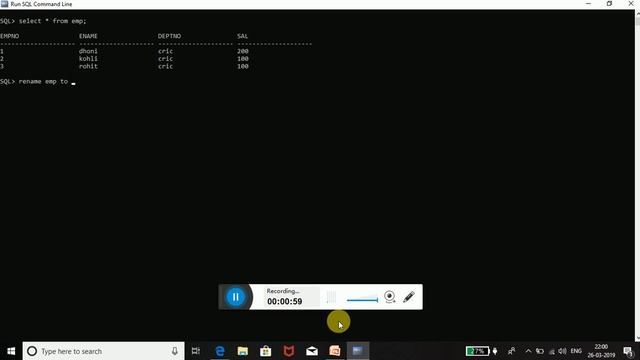 Oracle Tutorials|| How to rename a table. смотреть онлайн
