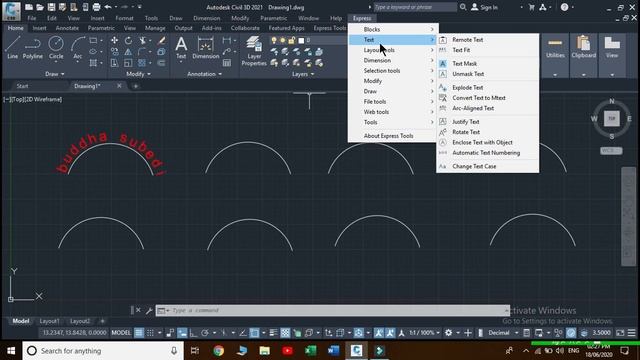 How to create Arc aligned text in AutoCad || Arc Text смотреть онлайн