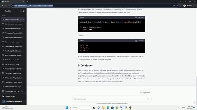 restructure lists of lists by iteration in Python смотреть онлайн