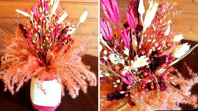 Мини букеты из сухоцветов (полевые и садовые) смотреть онлайн