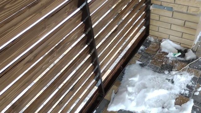 Забор - жалюзи из дерева. "Броневик" Днепр. смотреть онлайн