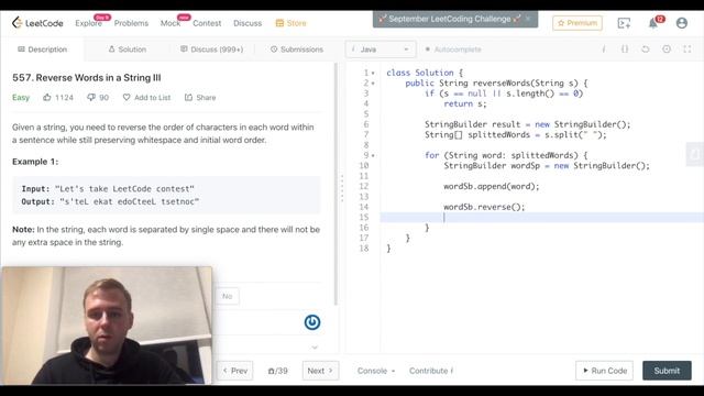 Leetcode 557. Reverse Words in a String III [Java] смотреть онлайн