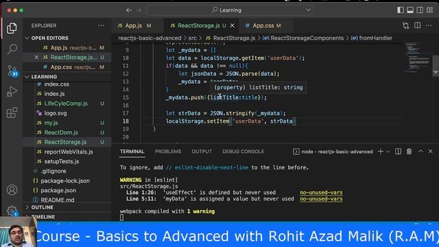 how to use localstorage in react js | how to store data in localstorage using react js #9 смотреть онлайн