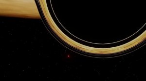 Звезда против чёрной дыры. Сравнение размеров. Модель.