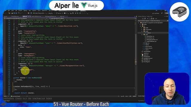 Alper ile Vue.js - B051 - Vue Router - Before Each смотреть онлайн