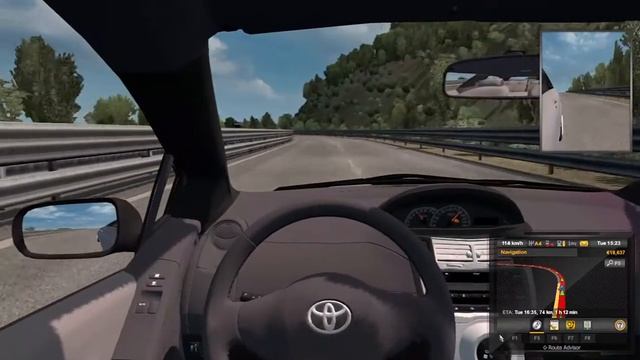 Euro Truck Simulator 2 | Toyota Vitz 2014 | Top Speed | Review смотреть онлайн