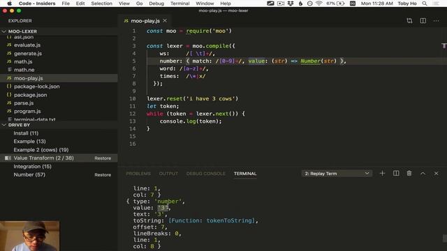 Moo.js Tokenizer with Nearley.js смотреть онлайн