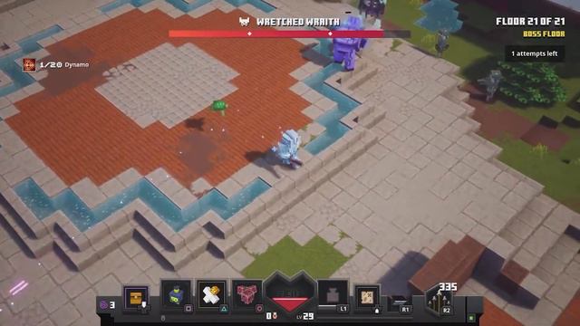 Wretched Wraith Boss - Minecraft Dungeons Festival of the Frost Tower Final Floor смотреть онлайн