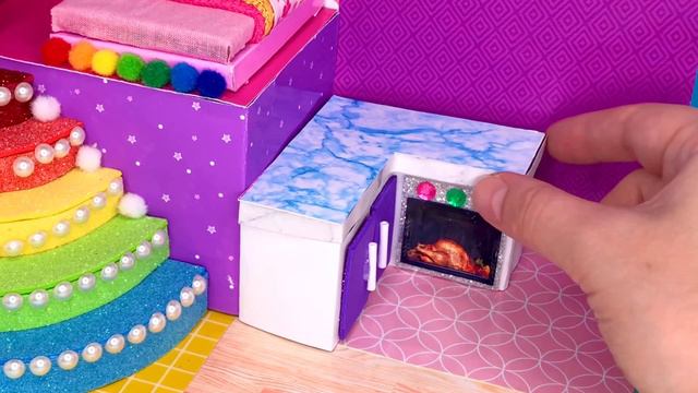 DIY Miniature House #12 ❤️ How To Make Unicorn House from Cardboard смотреть онлайн