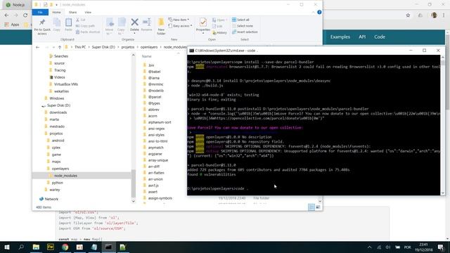 OpenLayers 5 for Windows 10 - Quick Start usando npm смотреть онлайн